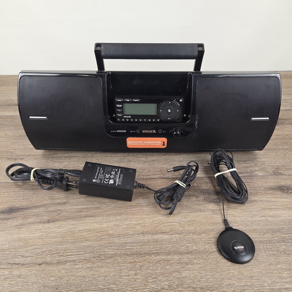 Sirius XM SUBX2C Portable Radio Boombox Starmate 7 w/ Power Cord & Antenna